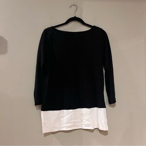 LOFT Black and White Blouse
